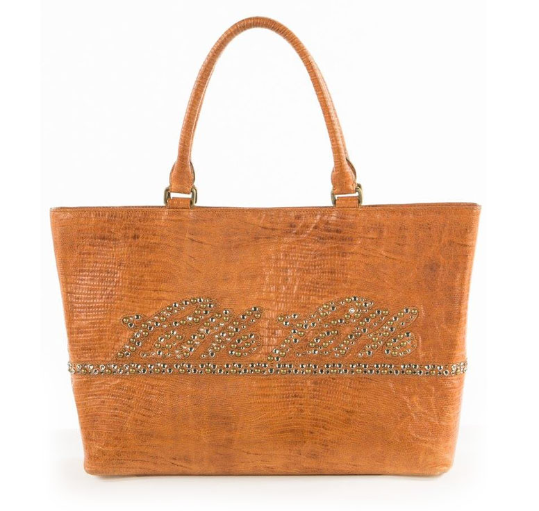 Ladies Pelle Pelle Brown Studded Handbag