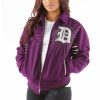 Ladies Pelle Pelle Detroit Motor City 1701 Purple Wool Jacket