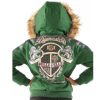 Ladies Pelle Pelle Dynasty MB 1978 Green Fur Hood Jacket
