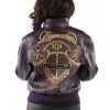 Ladies Pelle Pelle Dynasty MB 1978 Purple Leather Jacket