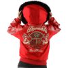 Ladies Pelle Pelle Dynasty MB 1978 Red Fur Hood Wool Jacket