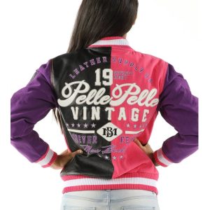 Ladies Pelle Pelle Forever Fearless MB 1978 Purple Varsity Leather Jacket