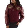 Ladies Pelle Pelle Greatest Of All Time Maroon Jacket