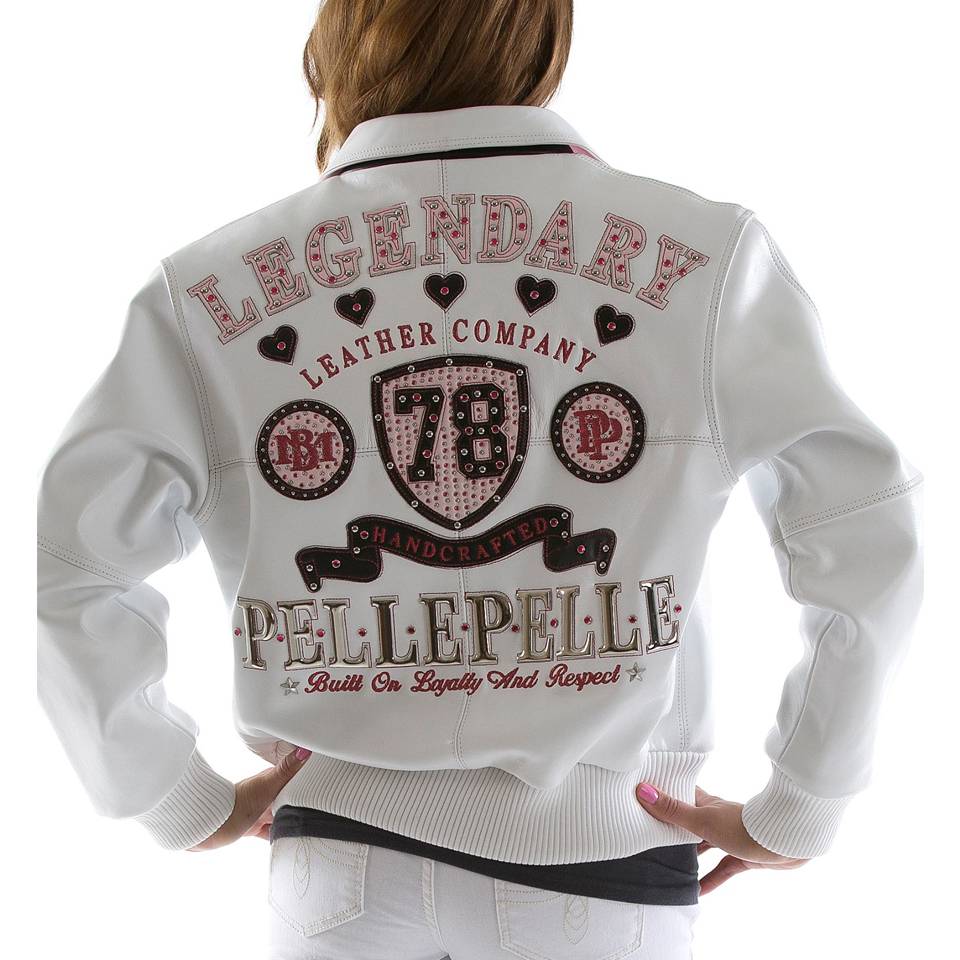 Ladies Pelle Pelle Legendary MB White Leather Jacket