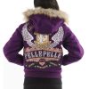 Ladies Pelle Pelle Limited Edition MB 1978 Purple Fur Hood Jacket