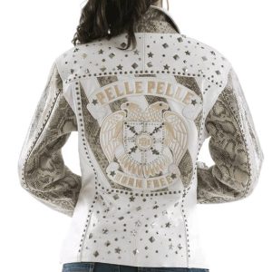 Ladies Pelle Pelle MB Born Free White Leather Jacket