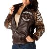 Ladies Pelle Pelle MB Tiger Print Panther Brown Jacket