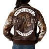 Ladies Pelle Pelle MB Tiger Print Panther Brown Leather Jacket