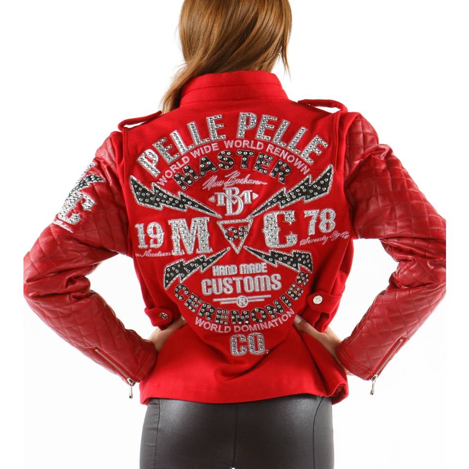 Ladies Pelle Pelle MC Marc Buchanan 1978 Red Wool Jacket