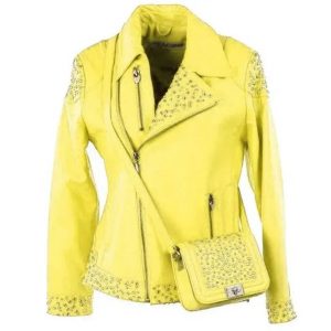 Ladies Pelle Pelle Princess Cut Neon Yellow Jacket