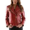 Ladies Pelle Pelle Princess Cut Red Jacket