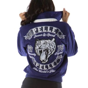 Ladies Pelle Pelle Purple Tiger Twill Worlds Finest Jacket