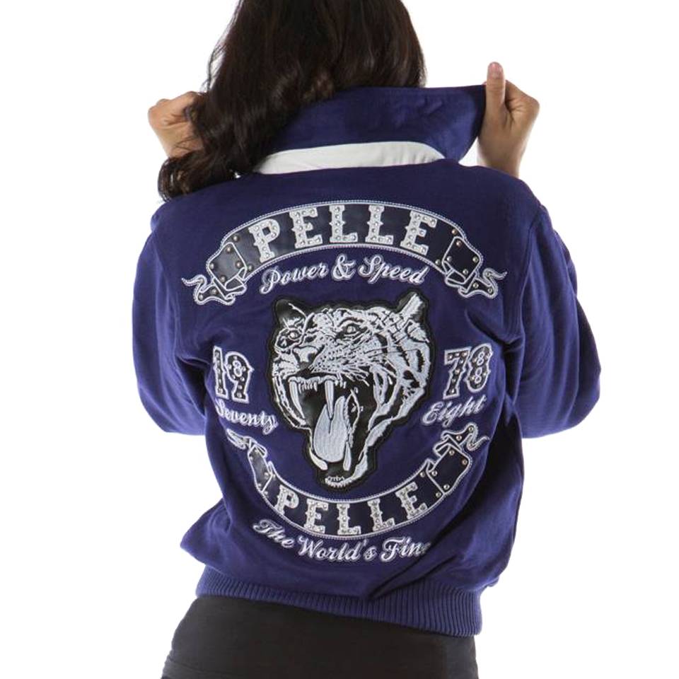 Ladies Pelle Pelle Purple Tiger Twill Worlds Finest Jacket