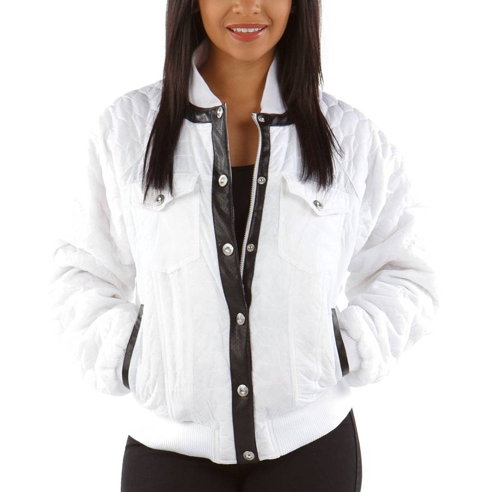 Ladies Pelle Pelle Quilted White Jacket