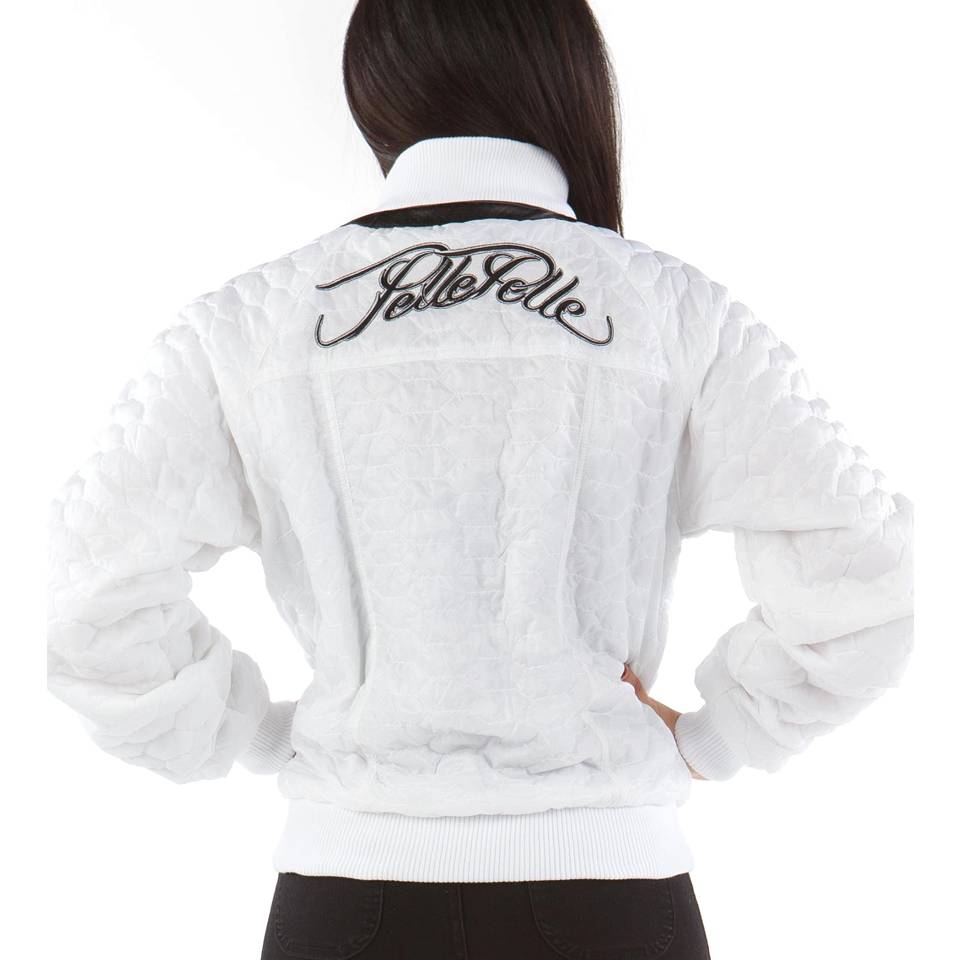 Ladies Pelle Pelle Quilted White Nylon Jacket