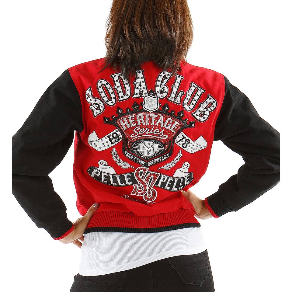 Ladies Pelle Pelle Soda Club MB Heritage Series 1978 Red Wool Jacket