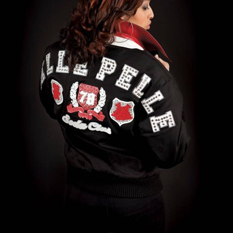 Ladies Pelle Pelle Soda Club Triple Crown Twill Black Jacket