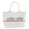 Ladies Pelle Pelle White Studded Handbag