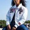 Ladies Pelle Pelle X TB Windy City Marc Buchanan 1978 White Jacket