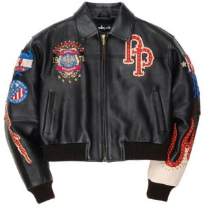 World Famous Pelle Pelle Black Women Crop Jacket