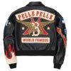 Ladies World Famous Pelle Pelle Black Crop Leather Jacket