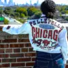 Limited Edition Chicago Women Pelle Pelle X TB Windy City MB White Jacket