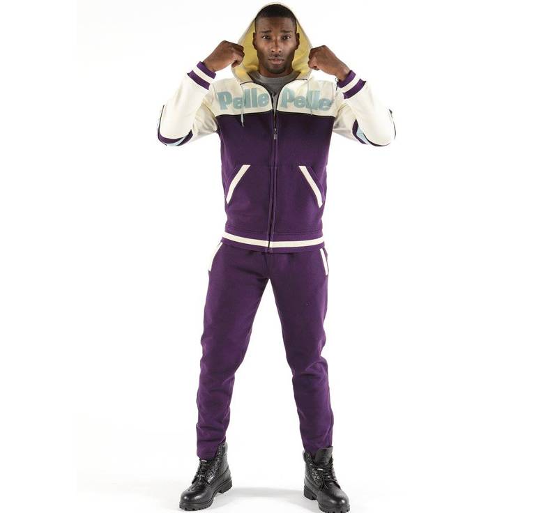 MB Pelle Pelle Soda Club Purple Warm Up Wool Tracksuit