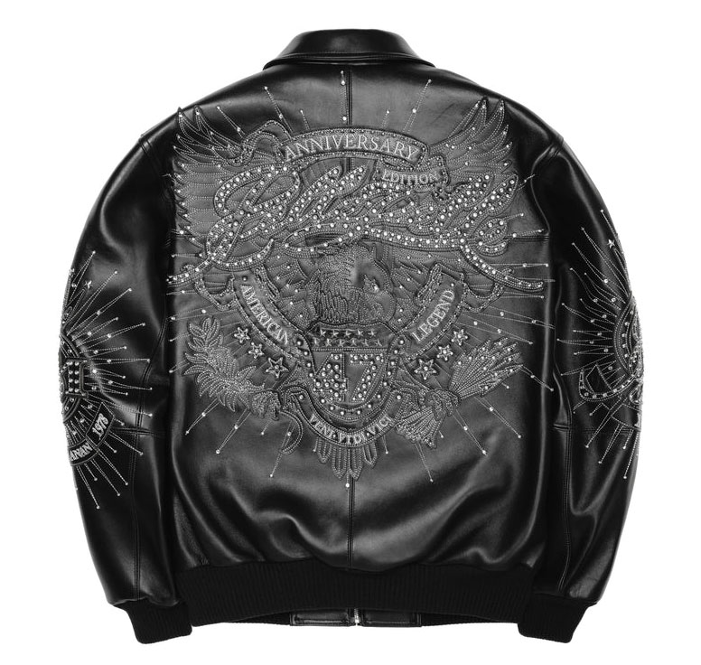 Men 47th Anniversary Pelle Pelle MB Black Genuine Leather Jacket