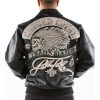 Men Black Pelle Pelle Badged Trail Blazer MB Men's Leather Jacket