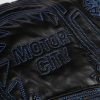 Men Black Pelle Pelle Detroit Quilted Real Leather Jacket