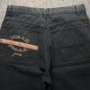 Men Black Pelle Pelle Jeans Shorts