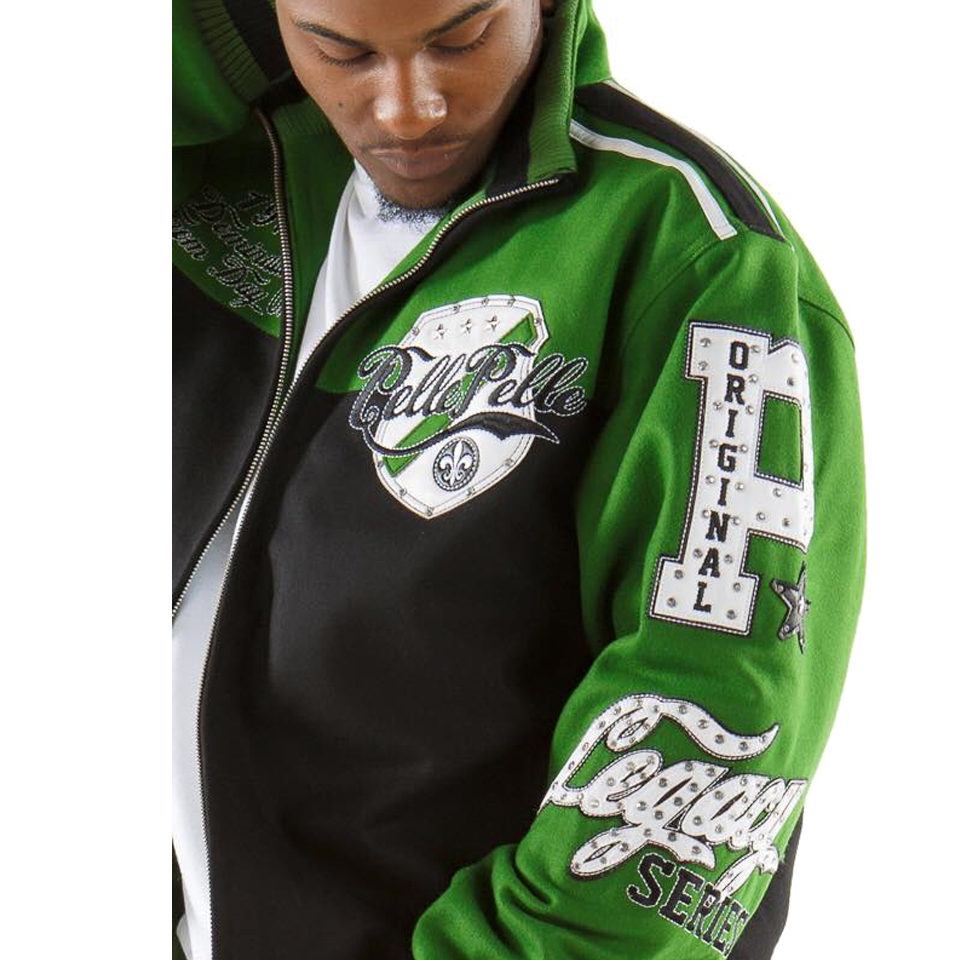 Men Black Pelle Pelle MB 1978 Domination Wool Jacket