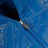 Men Blue Pelle Pelle Detroit Quilted Leather Jacket