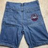 Men Marc Buchanan Pelle Pelle Blue Logo Patch Shorts