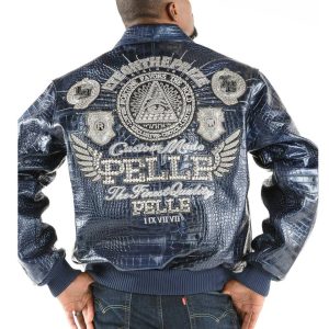 Men Pelle Pelle 1978 Eye on the Prize Blue Jacket