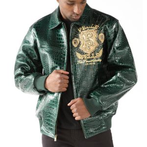 Men Pelle Pelle 1978 Eye on the Prize Green Jacket