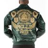 Men Pelle Pelle 1978 Eye on the Prize Green Leather Jacket