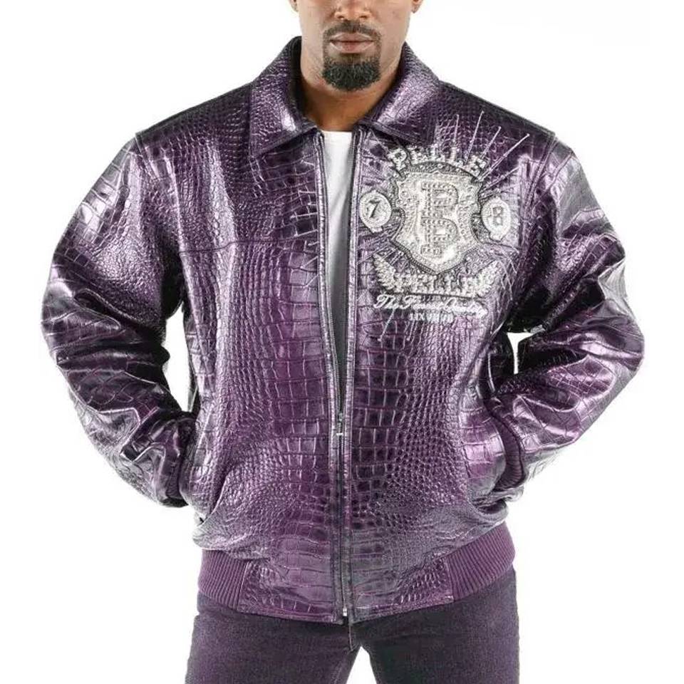 Men Pelle Pelle 1978 Eye on the Prize Purple Jacket