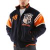 Men Pelle Pelle 1978 Invincible Navy Blue Wool Jacket