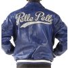 Men Pelle Pelle 1978 Letterman Blue Leather Jacket