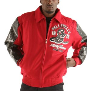 Men Pelle Pelle 1978 World Finest MB Soda Club Red Jacket