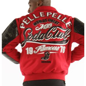 Men Pelle Pelle 1978 World Finest MB Soda Club Red Wool Jacket