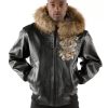 Men Pelle Pelle 40th Anniversary Black Fur Hood Jacket