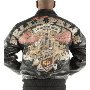 Men Pelle Pelle 40th Anniversary Black Leather Jacket