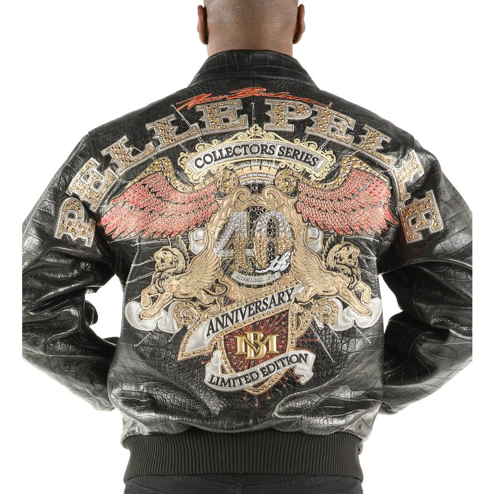 Men Pelle Pelle 40th Anniversary Black Leather Jacket