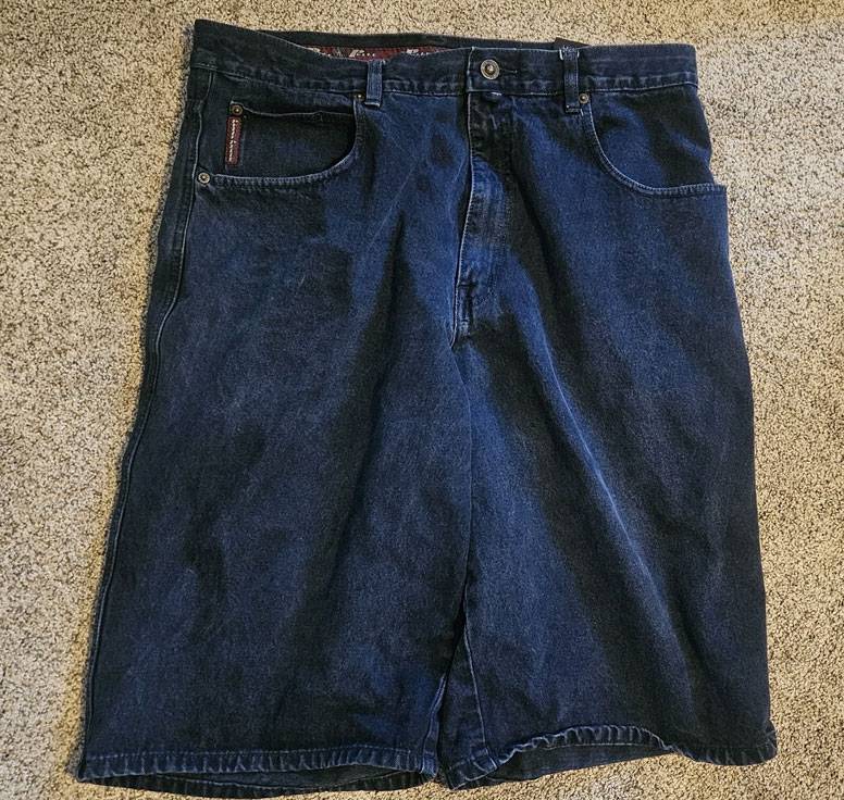 Men Pelle Pelle 78 American Blue Baggy Jean Jorts