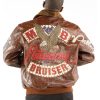 Men Pelle Pelle American Bruiser Brown Fur Collar Leather Jacket