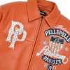 Men Pelle Pelle American Bruiser Orange Genuine Leather Jacket