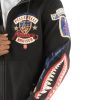 Men Pelle Pelle American Bruiser Plush Black Wool Hoodie