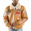 Men Pelle Pelle American Bruiser Yellow Fur Collar Jacket